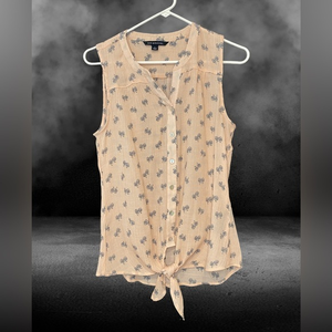 ZAC & RACHEL Pink Button Blouse Rayon Shirt w/BICYCLES Size Large‎